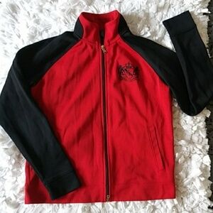 Lauren Ralph Lauren black/red full‎ zipper spor top